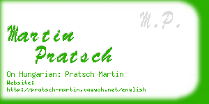 martin pratsch business card